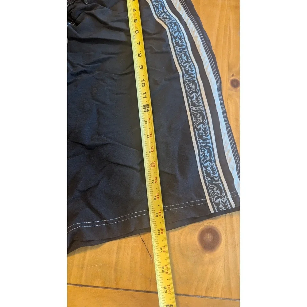 Winners Competition Grade Black‎ Board Shorts Mens XL Tribal Stripe Cargo Pocket